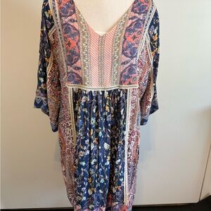 Sundance Floral Patchwork Long Sleeve Dress